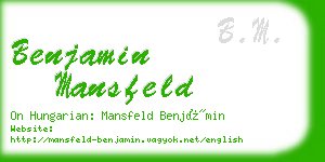 benjamin mansfeld business card